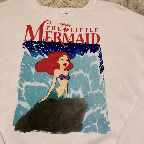 Disney Sweaters Disney The Little Mermaid Crop Top Sweater Poshmark